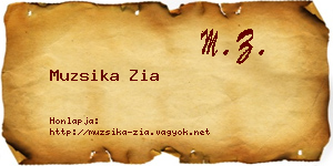 Muzsika Zia névjegykártya